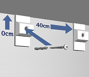 Image of Arti Gallery Silver looped Picture Hanging System Deluxe Rail Kit (With Looped Nylon Cables)