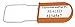 Padlock Seal 3-1/4" x 3/64", Acrylic, Orange, Pk50
