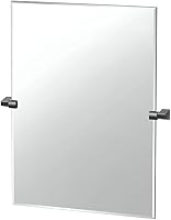 Vista 15 de Gatco 5679SM - Espejo rectangular sin marco, 24 pulgadas, latón cepillado negro mate combinado