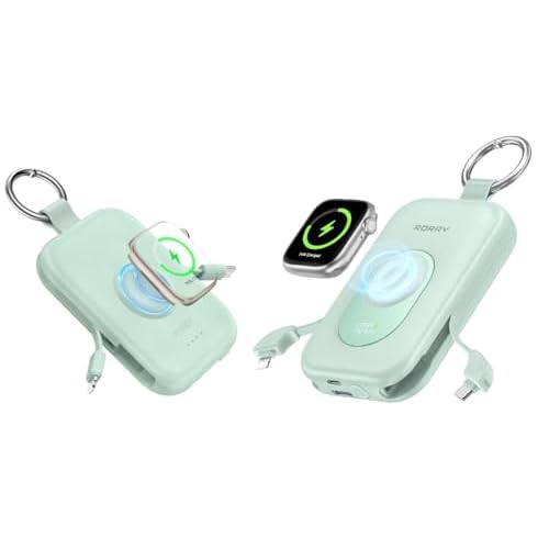 RORRY Portable Charger 5000mAh 20000mAh for iPhone Apple Watch, Green