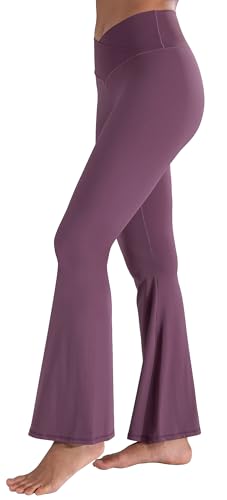 Image of Sunzel Flare Leggings, Crossover Yoga Pants with Tummy Control, High-Waisted and Wide Leg