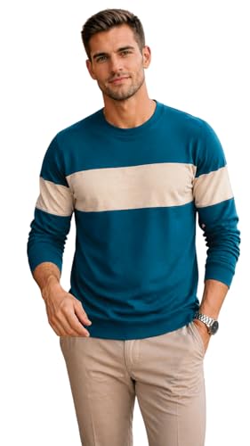 Image of The Dry STATEMen's Full Sleeve Basic Fit T-Shirt with Contrast Tipping Details Neck