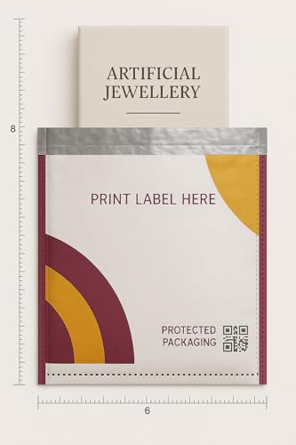 Image of Plastic Seal ROBGREEN Meesho Branded Transparent Economy Poly Bags Online With QR Code Barcode Printed Security Economy Courier Poly Bag Without Pod Jacket Cover Pack Of (100, 6X8 Inches)