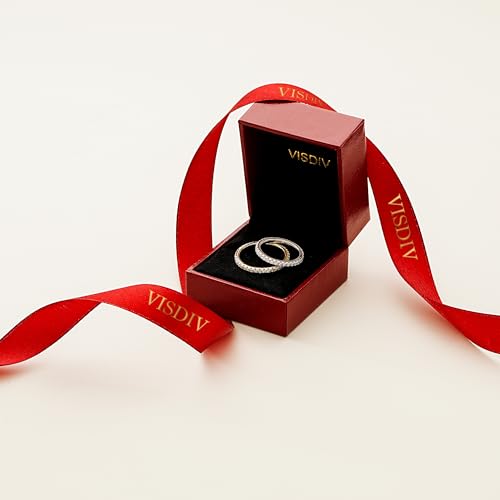 2mm 925 Sterling Silver Rings Gold Engagement Wedding Bands Eternity Cubic Zirconia Simulated Diamond 2pairs Stackable Ring for Women Size 5-103