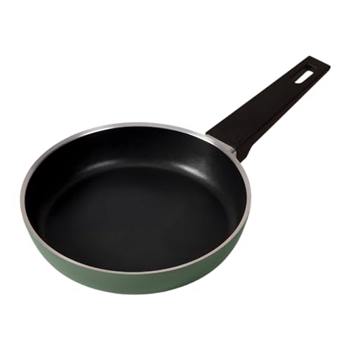 Image of TRAMONTINA Aura Frypan 20cm | Reinforced Ceramic Non-Stick Cookware | Quick & Even Heating | Low-Oil Cooking | Bakelite Handle | Induction & Gas Compatible | Sea Green