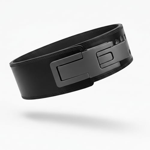 Image of Aurion Adjustable Lever Belt for Weight Lifting, Powerlifting & Deadlifting, a Multipurpose Black Gym Belt with Maximum Lower Back Support for Men & Women (XL), Ideal Gym Accessories for Workout