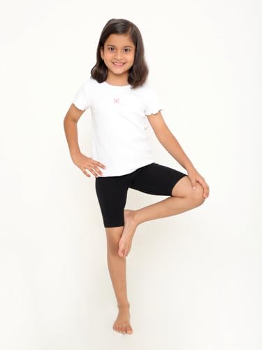 Image of TotzTouch Girls Cotton Stretchable Cycling Shorts | Girls Summer Shorts