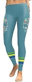  Belsen - Leggings - para mujer multicolor Petals skull Small