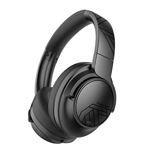 Bluetooth Headphones, PowerLocus Bluetooth Headphones Over-Ear, Passive Noise Cancelling Headphone with Microphone, 70Hrs Playtime, Foldable Wireless Headphones,Hi-Fi Deep Bass for Work,Home Office,PC