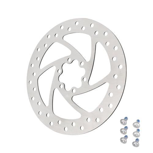 CERFFOOL 160 mm Stainless Steel Brake Disc for Electric Scooters MTB Electric Bikes BMX Brake Parts with Diagonal 44 mm Replacement Part Accessories