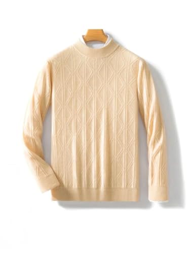Men's Crew Neck 100 Percent Cashmere Long Sleeve Solid Color Knit Pullover Sweaters2