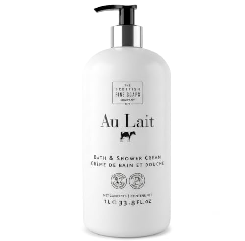 Scottish Fine Soaps The Au Lait Bath & Shower Cream 33.8 fl oz White