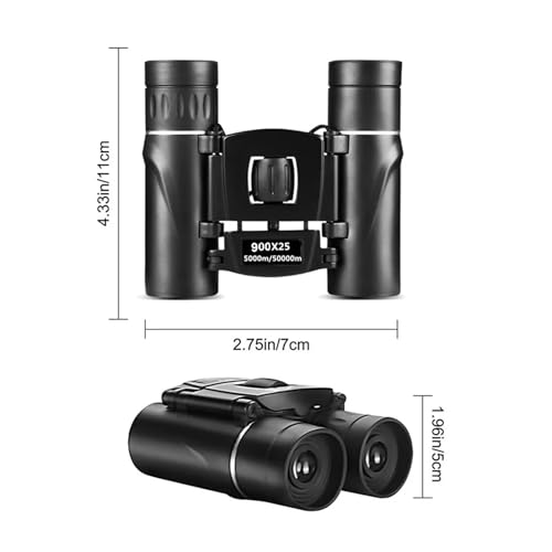 Binoculares portátiles con zoom 8x 25mm compactos miniatura 6