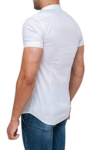 Chemise homme slim fit à manches courtes pour éviter la chaleur tout en restant élégant - 4