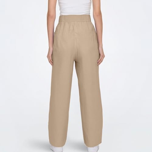 Plus Size Pants for Women Business Casual High Waisted Work Trousers with Pockets Comfy Ladies Pull On Dress Pants4