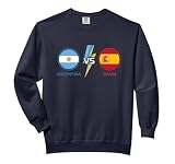 Argentina Vs Spain Flag Design Comfort Colors Adult Sweatshirt