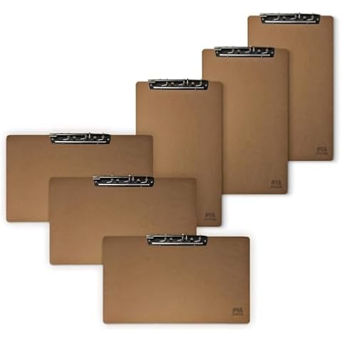 Paper Merlin Large Ledger Size Clipboards 19x11 Extra Writing Space 3 Horizontal + 3 Vertical Clipboards for 11x17 Legal (6Pack) Cover