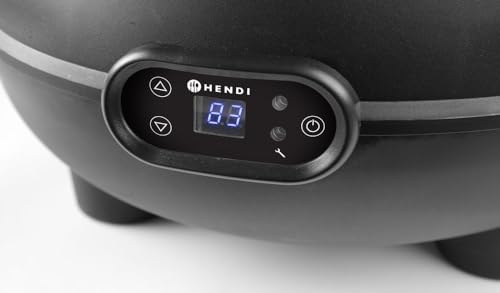 HENDI Suppenkessel, geringer Energieverbrauch, digitales Bedienungsfeld, Bain-Marie-Heizung, Suppenwärmer, Buffet-Wärmer, 8L, 230V/450W, ø370x(H)316mm, Edelstahl, Polypropylen, schwarz
