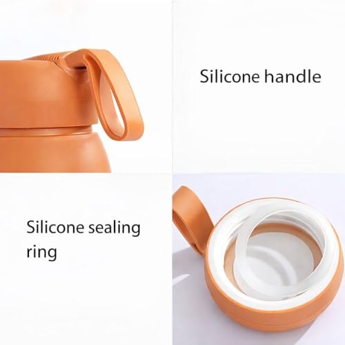 Image of Mini Glass Water Bottle 330 ml with Silicone Sleeve, Leak Proof Small Reusable Bottle for Kids, School, Office and Travel, Pack of 1