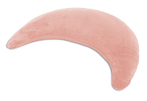 Theraline Plüschmond Stillkissen, Kopfkissen und Nackenkissen mit Perlen, ergonomisches Kissen zum Stillen, Schlafen und Lesen, Stillmond mit...