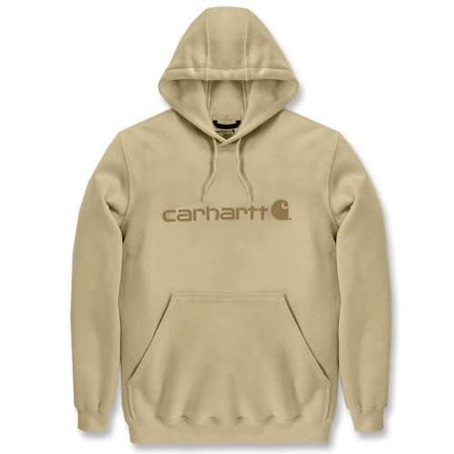 Image of Carhartt Men's Signature Sleeve Logo Midweight Sweatshirt Hooded