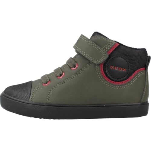 Geox Bébé garçon B Gisli Boy Basket, Vert foncé Noir, 20 EU