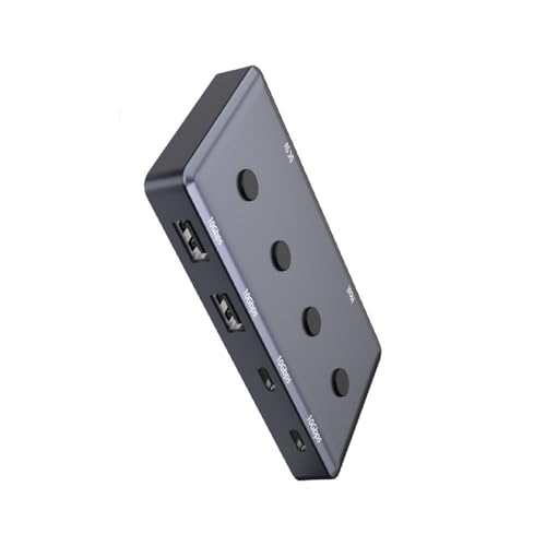Hub USB 5 en 1 multiprise avec interrupteurs individuels pour transfert de données simultané