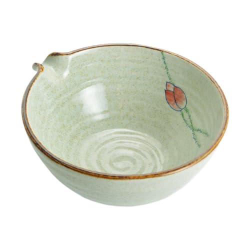 F Fityle Ciotola in Ceramica per Matcha, Contenitore per condimenti, Elegante, Portatile, Facile da Pulire, per di soia, Ciotola per zuppa, per Cucina e