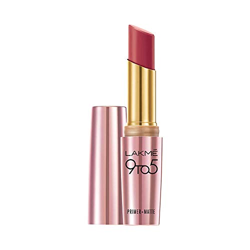 Lakme 9 to 5 Primer + Matte Lip Color, MP7 Rosy Sunday, 3.6 g