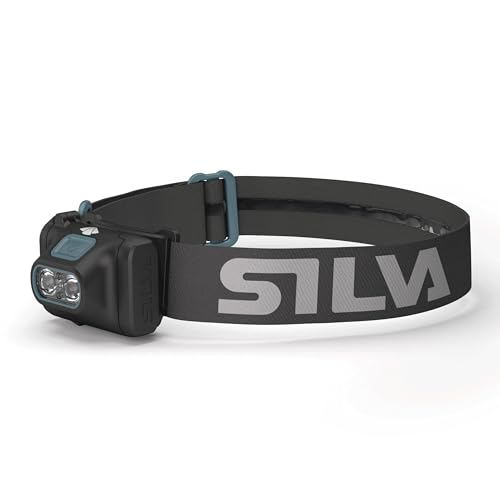 Silva Stirnlampe Batteriebetrieben Scout 3XT - 350 Lumen - 2 Helligkeitsstufen 2 LED- 2 Farben Rot & Weiß - Silva Kopflampe Rotlicht mit...
