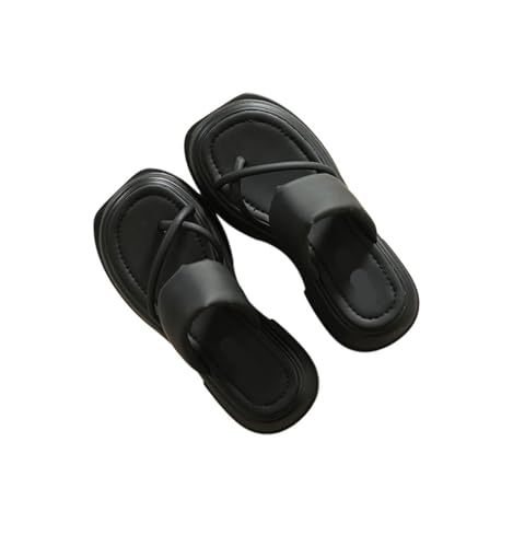 Sandals for women's summer new thick soled clip toe herringbone slippers