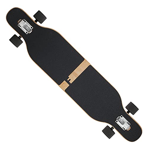 FunTomia Longboard mit 3 Flex Stufen Drop Through Cruiser Komplettboard Mach1 Speed Kugellager T-Tool
