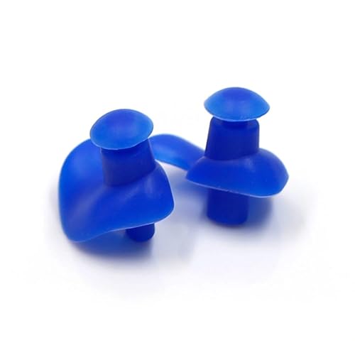 Image of James HealthPlus 1 Pair Waterproof Silicone Earplugs Soft Texture Portable Ear Plugs for Water Sports Swimming with Storage Box (Blue)