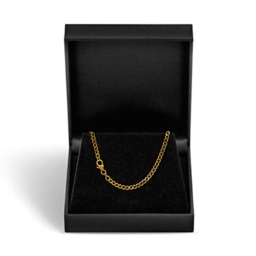 Gouden ketting 333, 585 of 750 voor dames/heren van origineel geelgoud, breedte 2.6 mm, Kinketting breed 8, 14 of 18 k, Karabijnsluiting met stempel, lengte 40-80 cm - Afbeelding 4