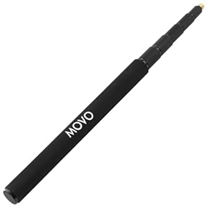 Movo CMP-17 Professional 9.8′ Aluminum Boom Pole for Shotgun Microphones – Compatible with Rode NTG Series, Sennheiser MKE600, Audio-Technica AT875R & More