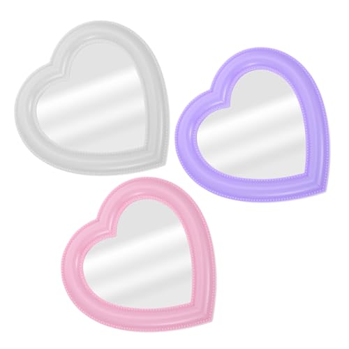 Espejo de maquillaje corazón 3 piezas Didiseaon