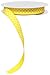 5/8" Polka Dot Grosgrain Ribbon, No Wire - 25 Yards (Yellow)