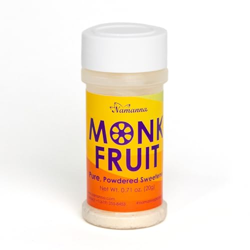 NAMANNA Pure Monk Fruit Sweetener - Zero Calorie, Zero Carb, Paleo Safe (25% Mogroside V, 20g, 400 Servings)