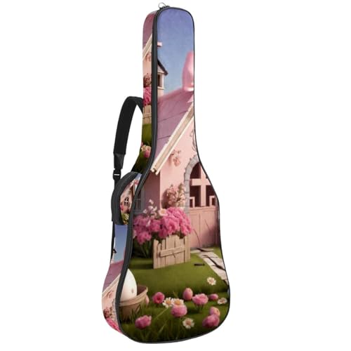 Housse universelle pour guitare acoustique rose design raffiné avec protection