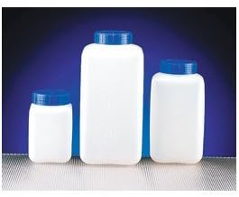 Bottle, Rectangular, HDPE, 1000mL, PK6
