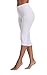 Women's Soft Capri Leggings Lightweight Cropped Leggings 3/4 Stretch Capris Yoga Pants - Rug & Plus White
