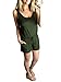 REORIA Womens Casual Summer One Piece Sleeveless Tank Top Playsuits Short Jumpsuit Beach Rompers Army Green Medium