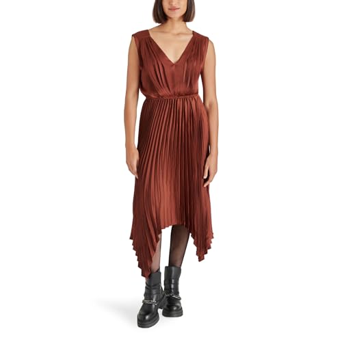 Steve Madden Apparel Vestido Donna para mujer, Canela/Escapada nocturna, XL