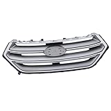 G-PLUS Front Upper Bumper Grille Compatible with Ford Edge SE/SEL/Titanium 2015-2018 Chrome Upper Hood Grill FO1200560 FT4Z8200CA