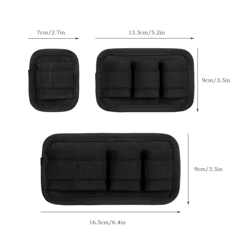 3 Stück EDC Pouch Taschen Organizer, EDC Elastischer Organizer Patch, Elastic Organizer Patch mit Klettverschluss, Elastischer Organizer für Rucksäcke, Taktische Taschen und Reisetaschen