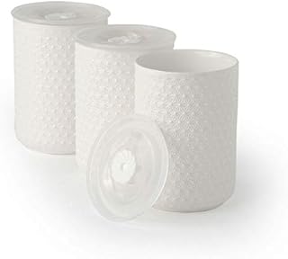 Hervit Set 3 Barattoli Porc.Bianca Dia.10X14Cm