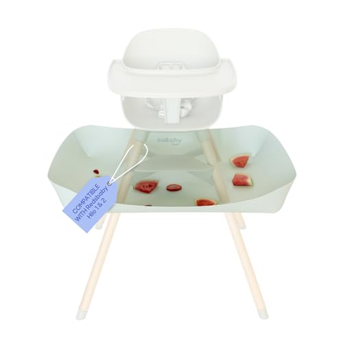 Image of CATCHY -Food Catcher- Compatible with Lalo The Chair High Chair +11 Other High Chairs -Highchair Sold Separately- Baby & Toddler Food & Mess Catcher -Premium Linen Inspired- Under High Chair Accessory