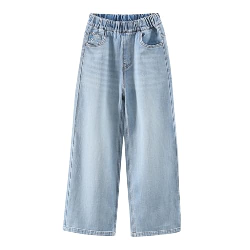 Pantalon long large fille coupe droite confortable 5-13 ans