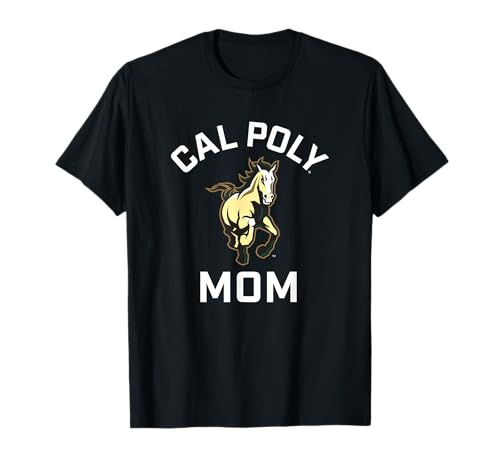 Cal Poly Mustangs Arched Mom T-Shirt