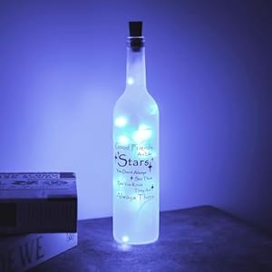 Kukmusder T07 Sternenlicht Freundschaftsflasche mit blauen LEDs